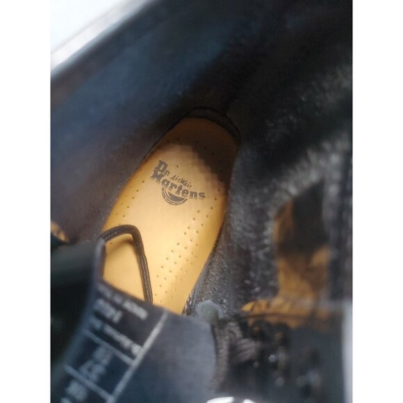 Dr Martens Boots Youth Size 6 Gray Patent Leather Doc Air Walk Lace Up 1460 W - Picture 9 of 16